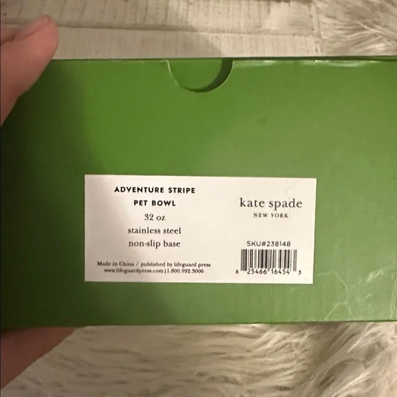 NIB Kate spade adventure stripe pet bowl - Picture 7 of 9